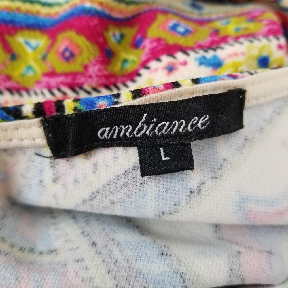 NWOT Ambiance Women's L Bodycon Floral w Paisley - Picture 5 of 6